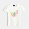 T-shirt imprimé animal point de croix blanc fille