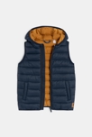 Ärmellose Steppjacke mit Kapuze Blau Jungen 3