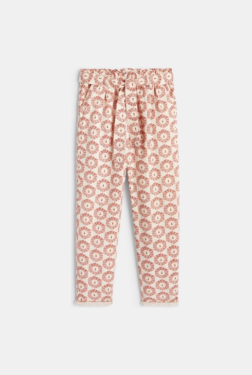 Lepo padajoče potiskane hlače rdeča deklica 2