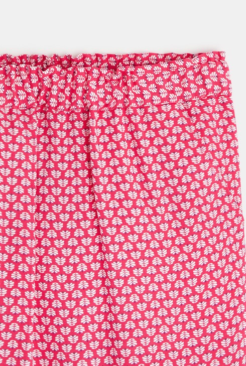 Potiskane hlače v stilu telovadnih hlač rožnata deklica 2