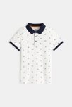 Polo imprimé blanc garçon