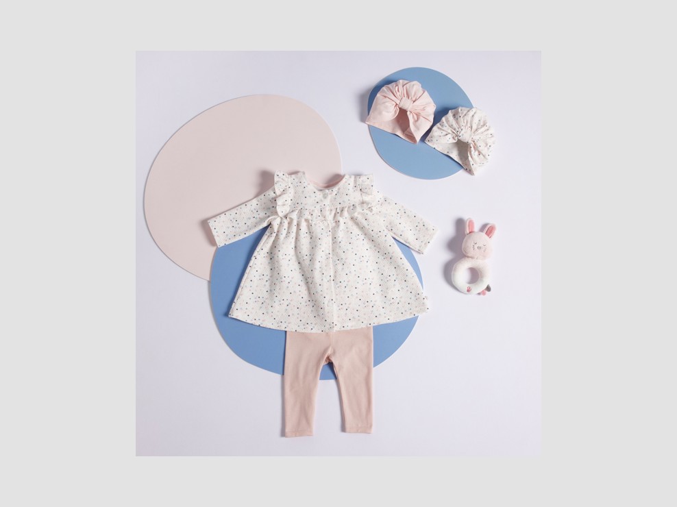 Peluche hochet lapin rose naissance 2