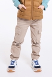 Pantalon cargo en toile beige garçon 4