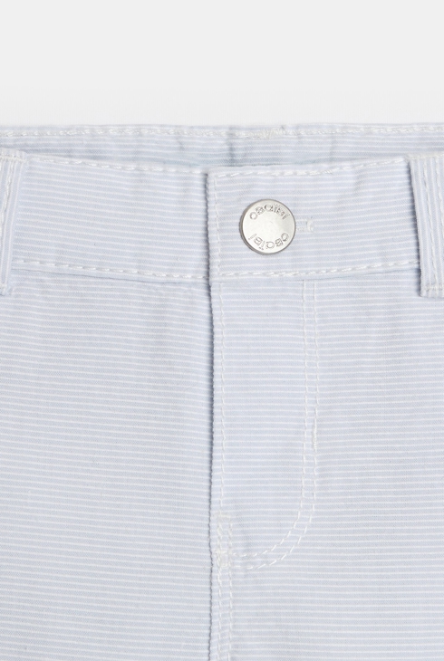 Short chino rayé bleu bébé garçon