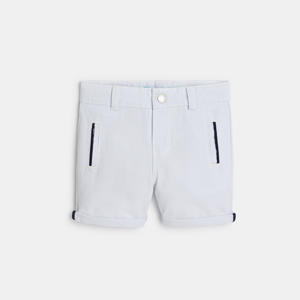 Short chino rayé bleu bébé garçon 1