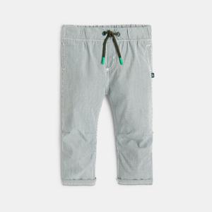 Pantalon modulable rayé vert bébé garçon 1