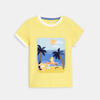 T-shirt animaux surfeurs jaune bébé garçon