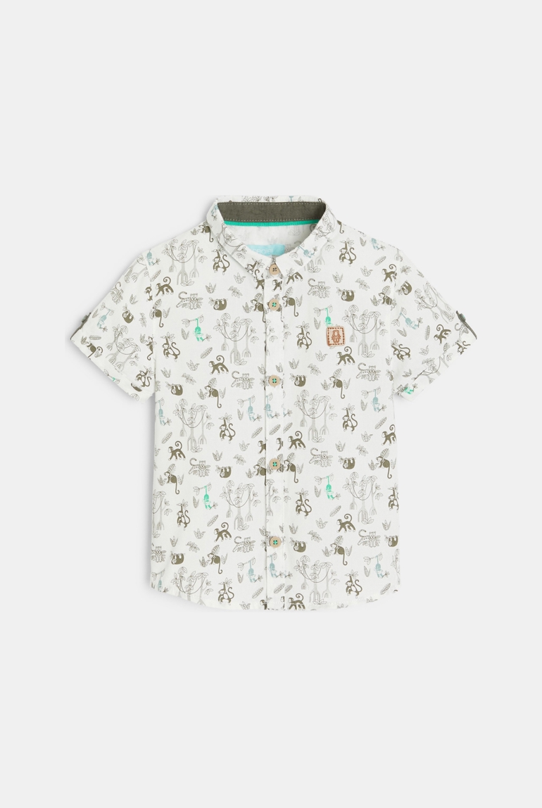 Chemise dinosaures vert bébé garçon 1