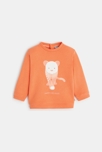 Sweat molleton félin orange bébé garçon
