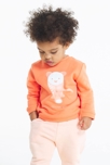 Sweat molleton félin orange bébé garçon 5