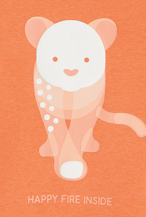 Sweat molleton félin orange bébé garçon