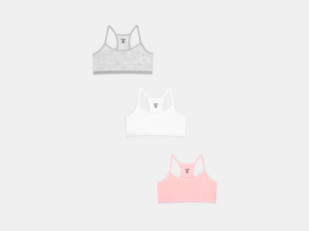 Brassière (set di 3 pezzi) bianco bambina 1
