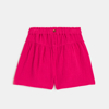 Short en gaze de coton rose fille