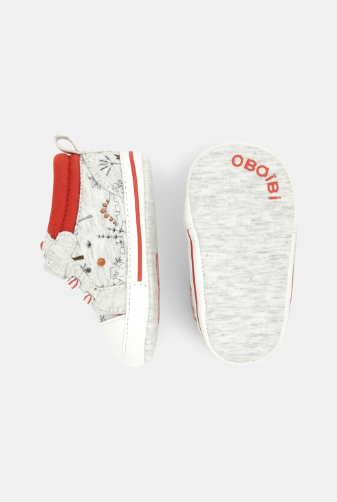 Turnschuhe aus bedrucktem Canvas Weiß Geburt 2