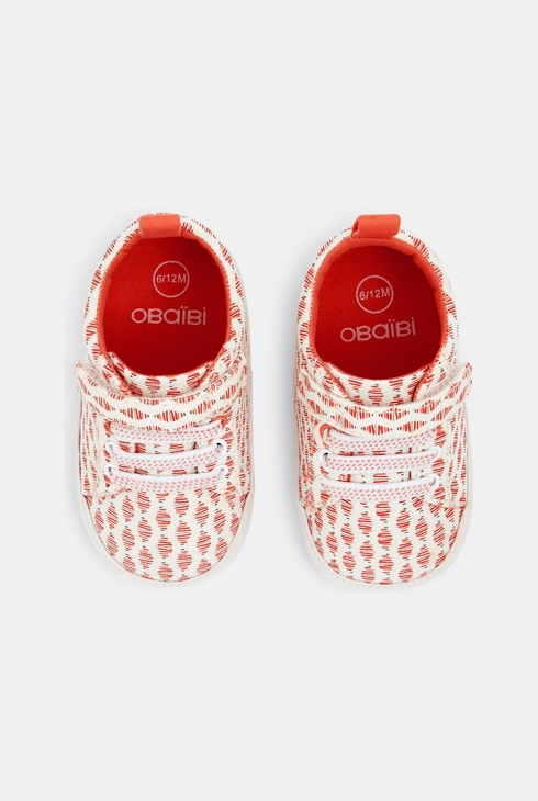 Tennis en toile imprimée orange naissance 2