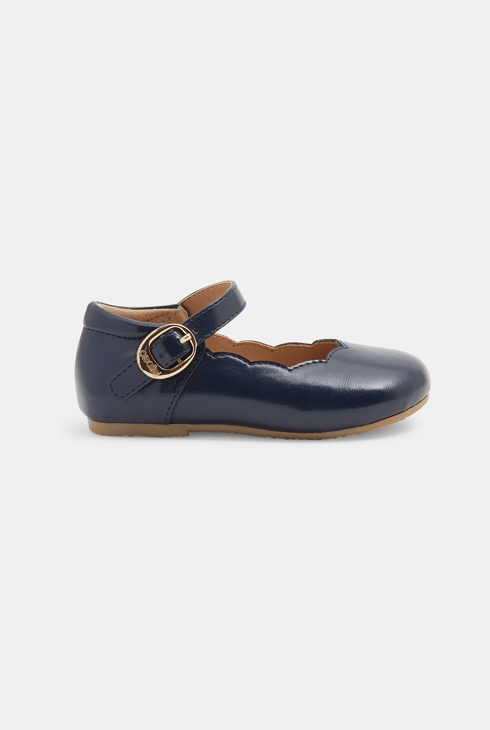 Ballerines cérémonie vernies bleu bébé fille 1