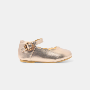 Ballerines cérémonie brillantes dorées bébé fille 1