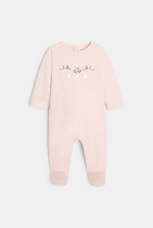 Strampler mit Hasenmotiv Rosa Baby Mädchen 1