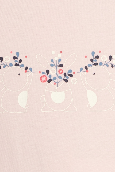 Strampler mit Hasenmotiv Rosa Baby Mädchen 2