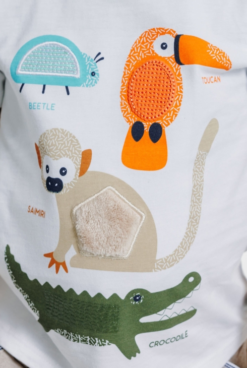 Bilderbuch-T-Shirt Weiß Baby Jungen 2