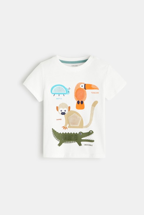 Bilderbuch-T-Shirt Weiß Baby Jungen 2
