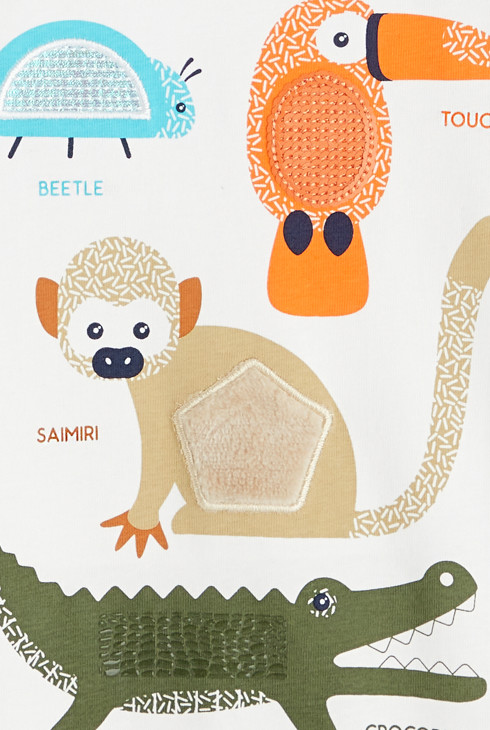 T-shirt imagier blanc bébé garçon