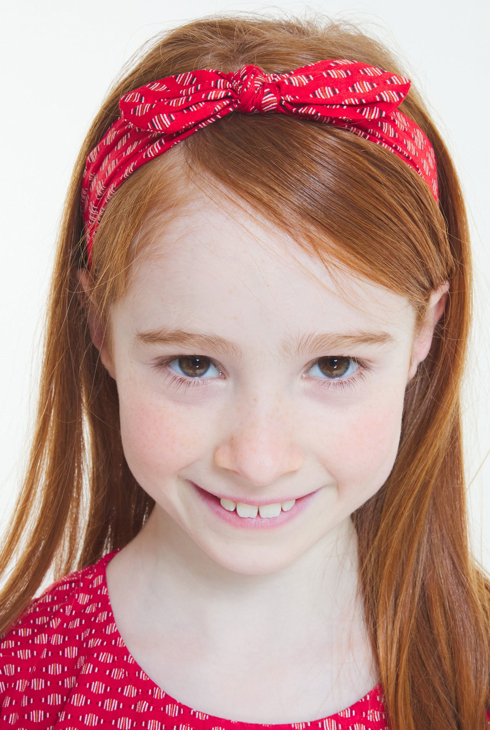 Headband imprimé (lot de 2) orange fille 1