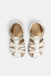 Sandalias de piel primeros pasos blanco bebé niña 2