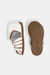 Sandalias de piel primeros pasos blanco bebé niña 3
