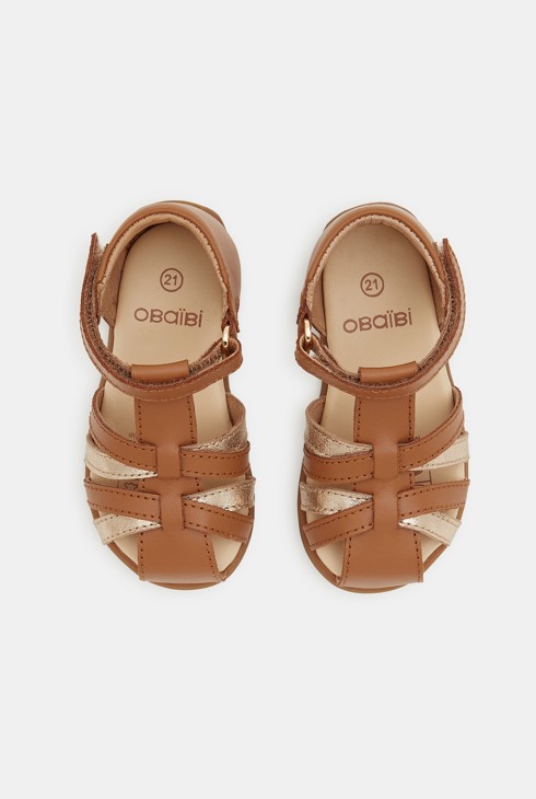 Ledersandalen für die ersten Schritte Beige Baby Mädchen 2