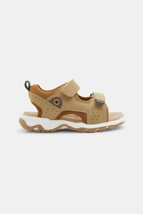 Trekking-Sandalen mit Klettverschluss Beige Baby Jungen 1