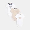 Body petit col renard (lot de 3) marron naissance
