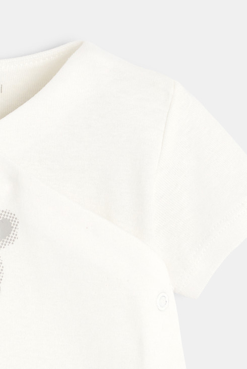 Bijeli bodi na preklop i kratkih rukava za novorođenčad (komplet od 3 komada) 2