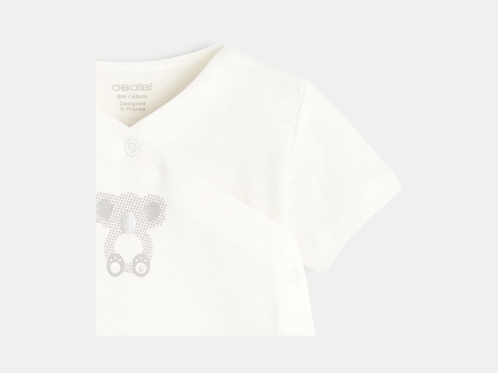 Überkreuzter Body mit kurzen Ärmeln (3er-Pack) Weiß Geburt 2