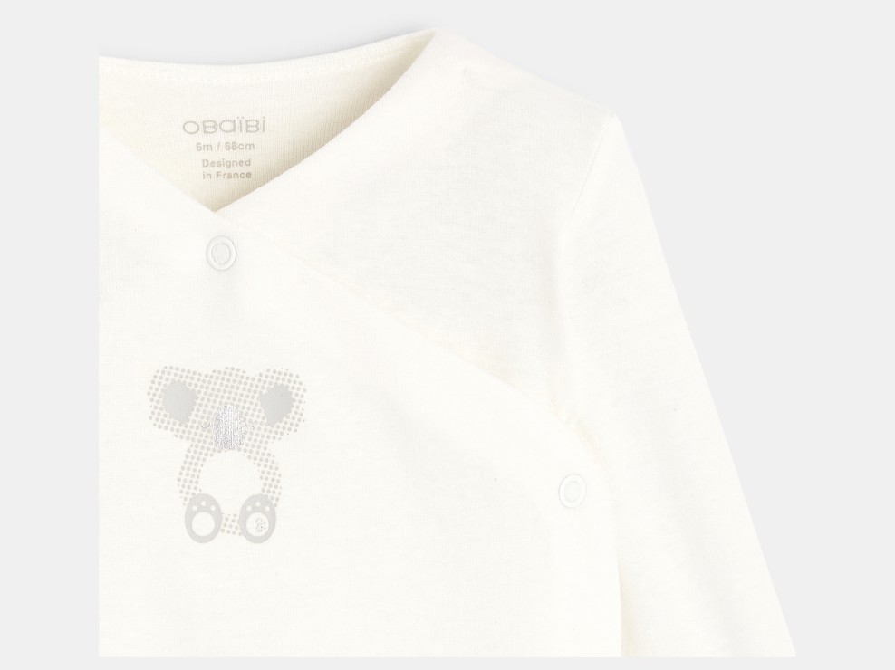 Body croisé animaux brillants (lot de 3) blanc naissance 2