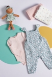 Langes en gaze de coton fleuri et uni (lot de 2) blanc naissance 3