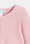 Gilet boléro court maille tricot rose bébé fille 5