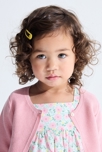 Gilet boléro court maille tricot rose bébé fille 2