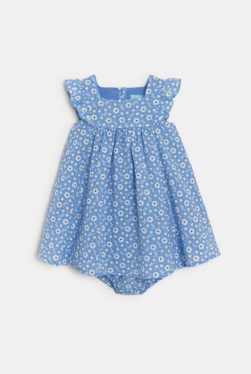 Schickes geblümtes Kleid in Blau Kleinkind Mädchen 2