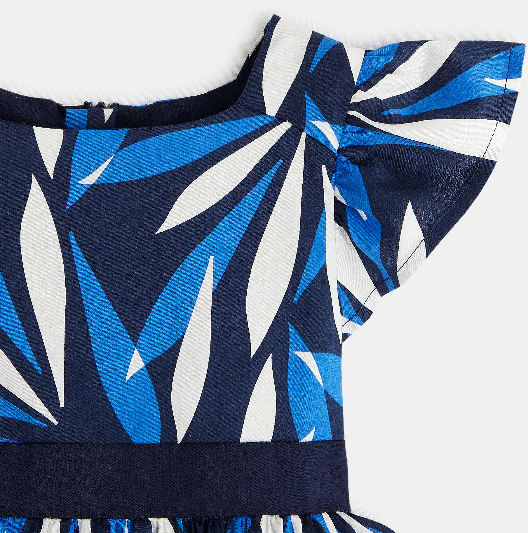 Svečana obleka in kratke hlačke s cvetličnim potiskom modra dojenček deklica 2