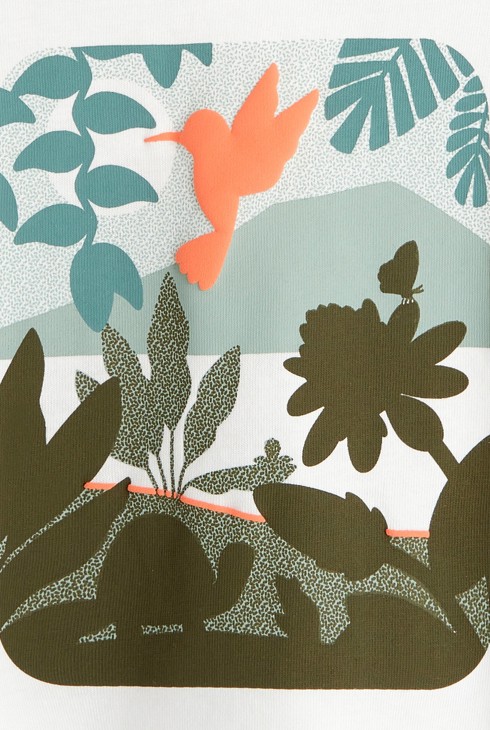 Majica s kolibriji zelena dojenček deklica 2