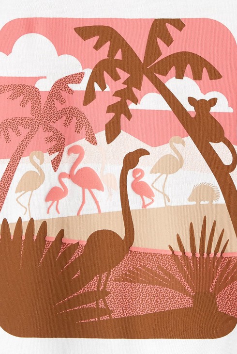 T-shirt flamants roses bébé fille 2