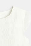 Robe bi-matière blanche fille 2
