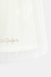Robe bi-matière blanche fille 3