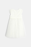 Robe bi-matière blanche fille 4