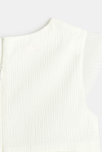 Robe bi-matière blanche fille 5