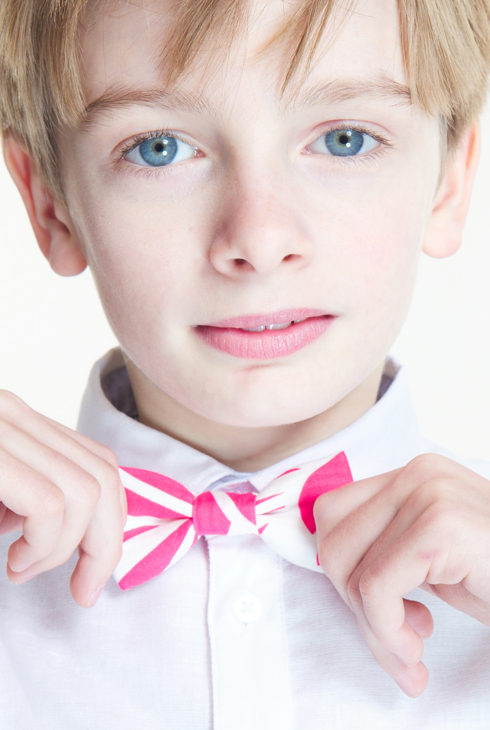 Nœud papillon rose garçon 1