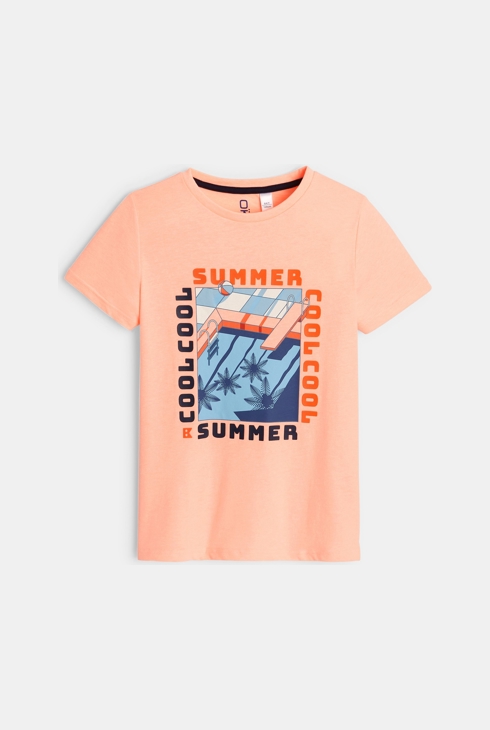 T-shirt à motif orange garçon 1