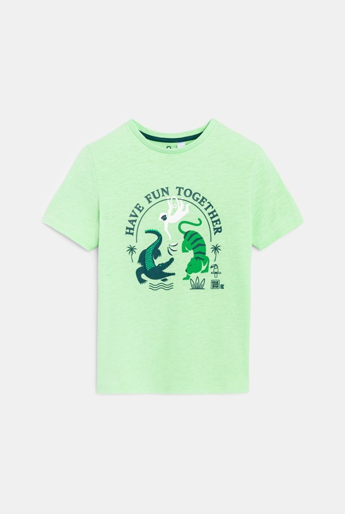 T-Shirt mit Motiv Grün Jungen 1