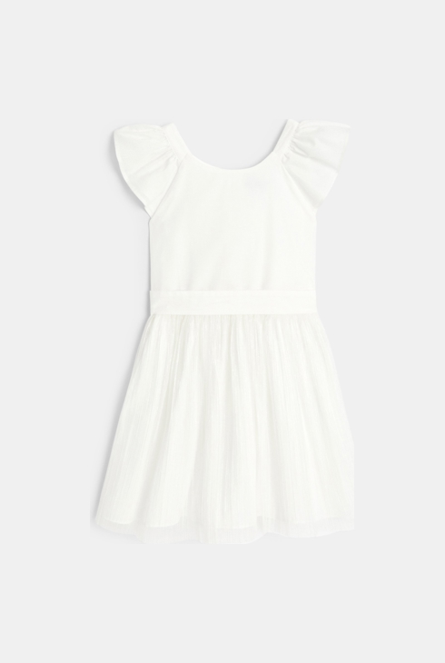 Robe habillée pailletée beige fille